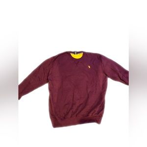 Burgundy Ralph Lauren crew neck sweatshirt